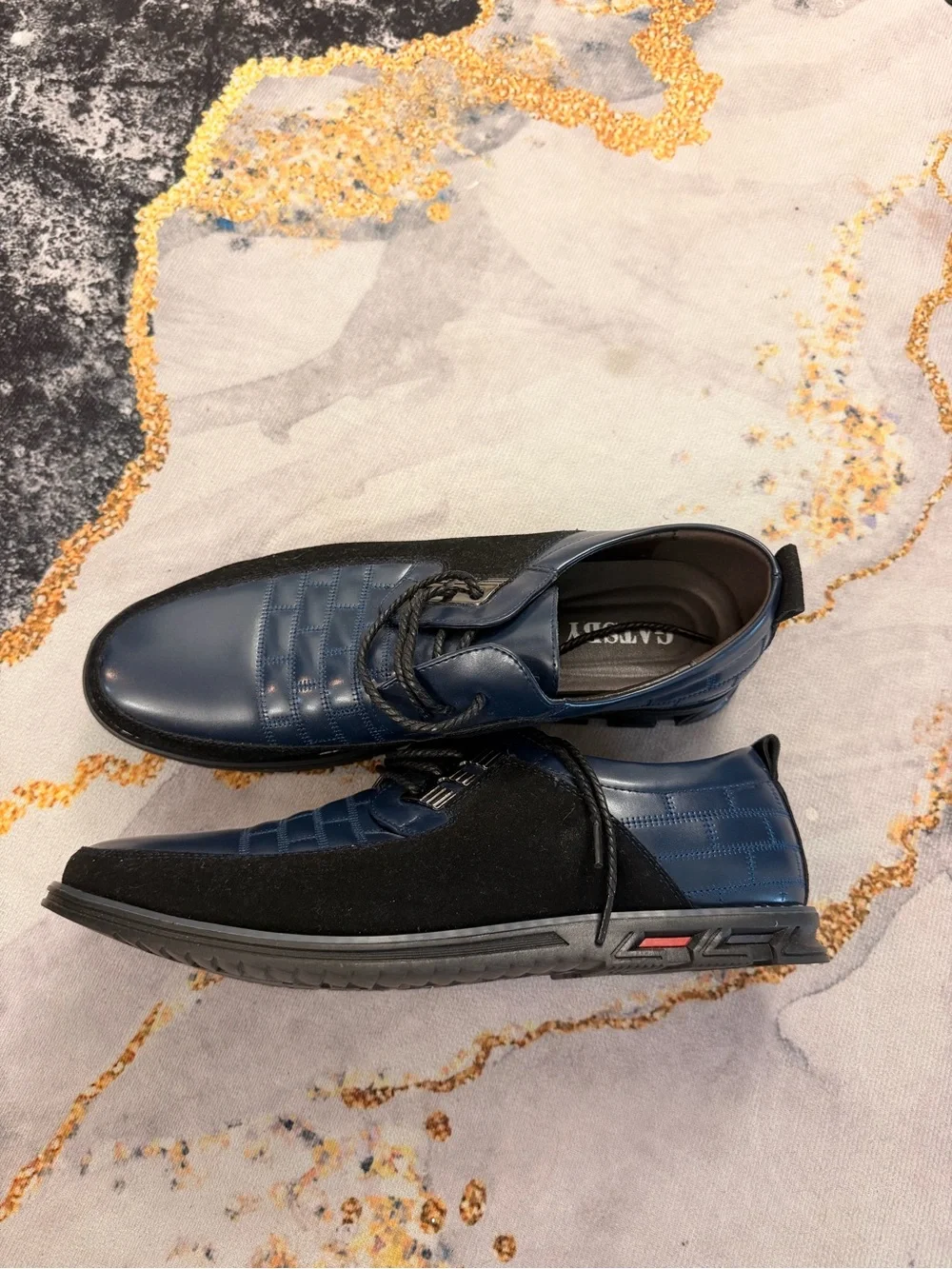 Gatsby Men's Navy Derby Lace-Up Shoes